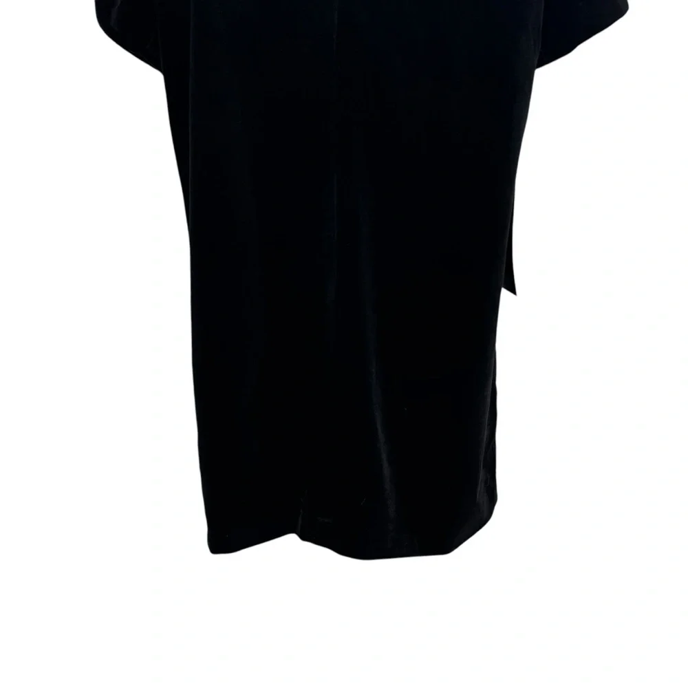 Pomander Place NEW Black Velvet Mae Short Sleeve Party Cocktail Mini Dress Large - Picture 9 of 11